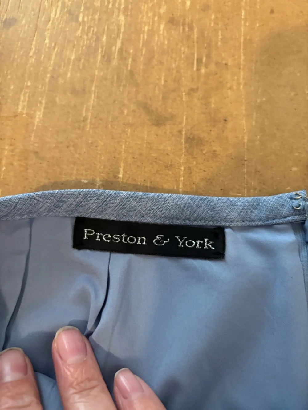 Preston & York Heather Blue Pencil Skirt - Picture 3 of 4